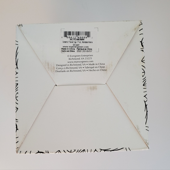 Black Ink Just Add Color 17 oz Ceramic Travel Tall Cup w/Lid New Open Box *READ* - Picture 14 of 14